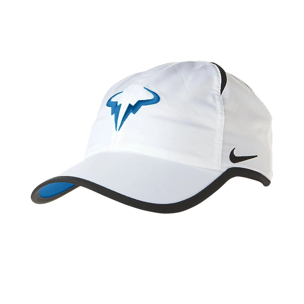 Nike Tournament Rafa Junior hat in White w/Black & Blue Glow? [532575{unk}-10?] from the Fall 2012 tennis collection